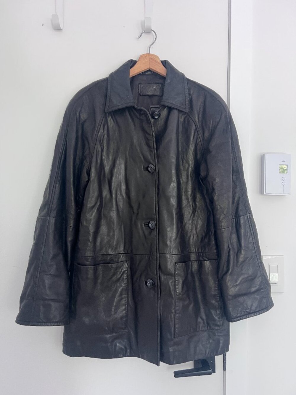 Vintage Laura Petites leather jacket - size S - M - black